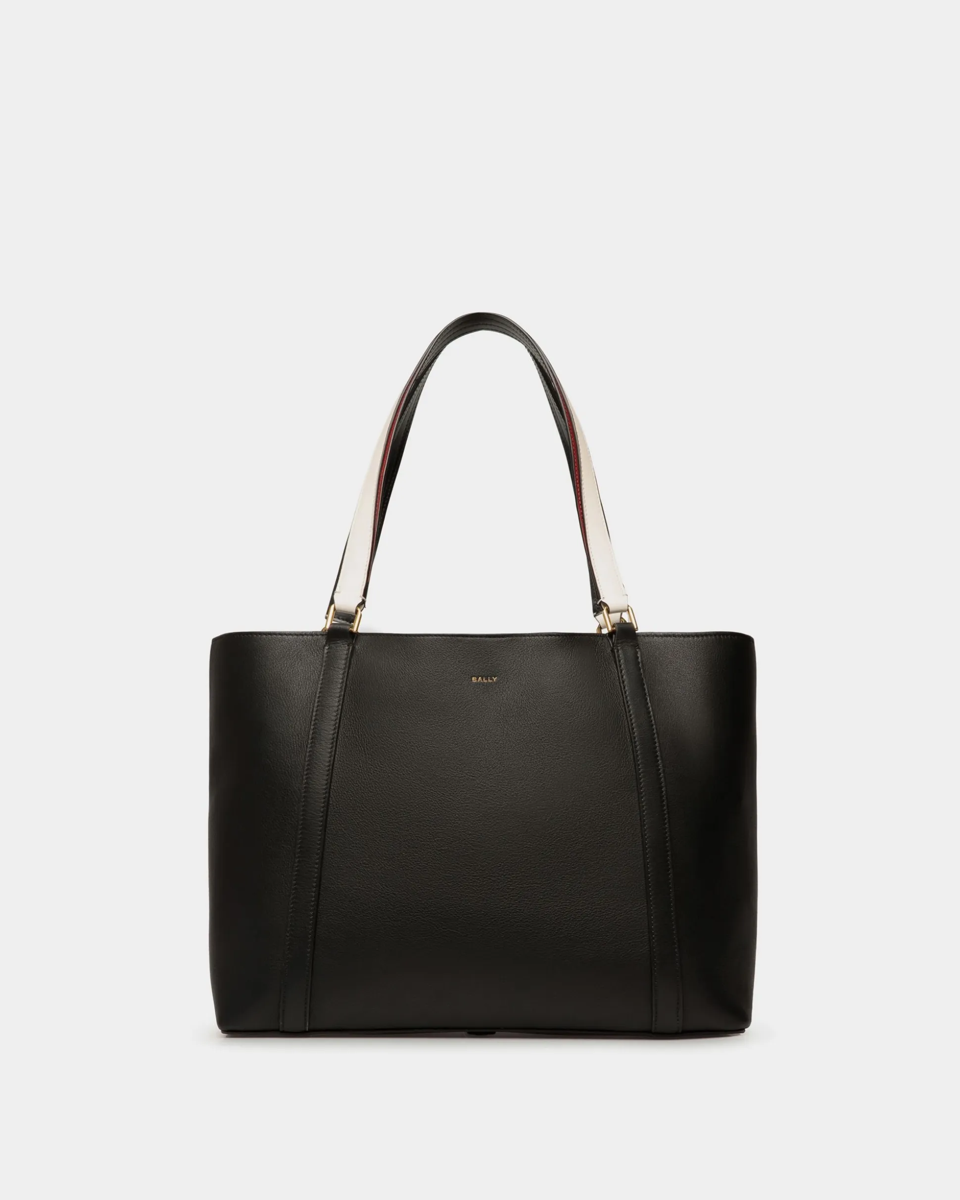Code Tote Bag in Black Leather