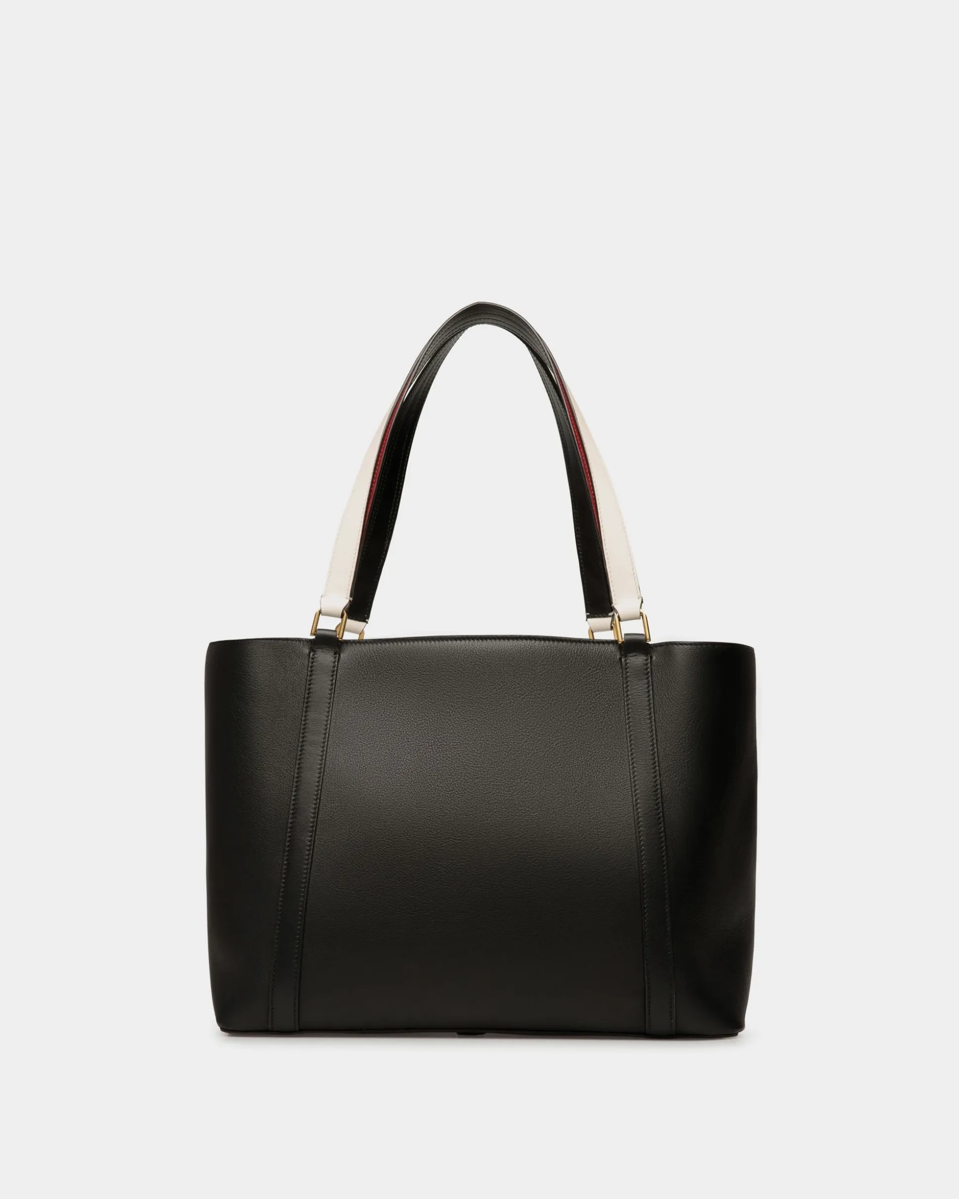 Code Tote Bag in Black Leather