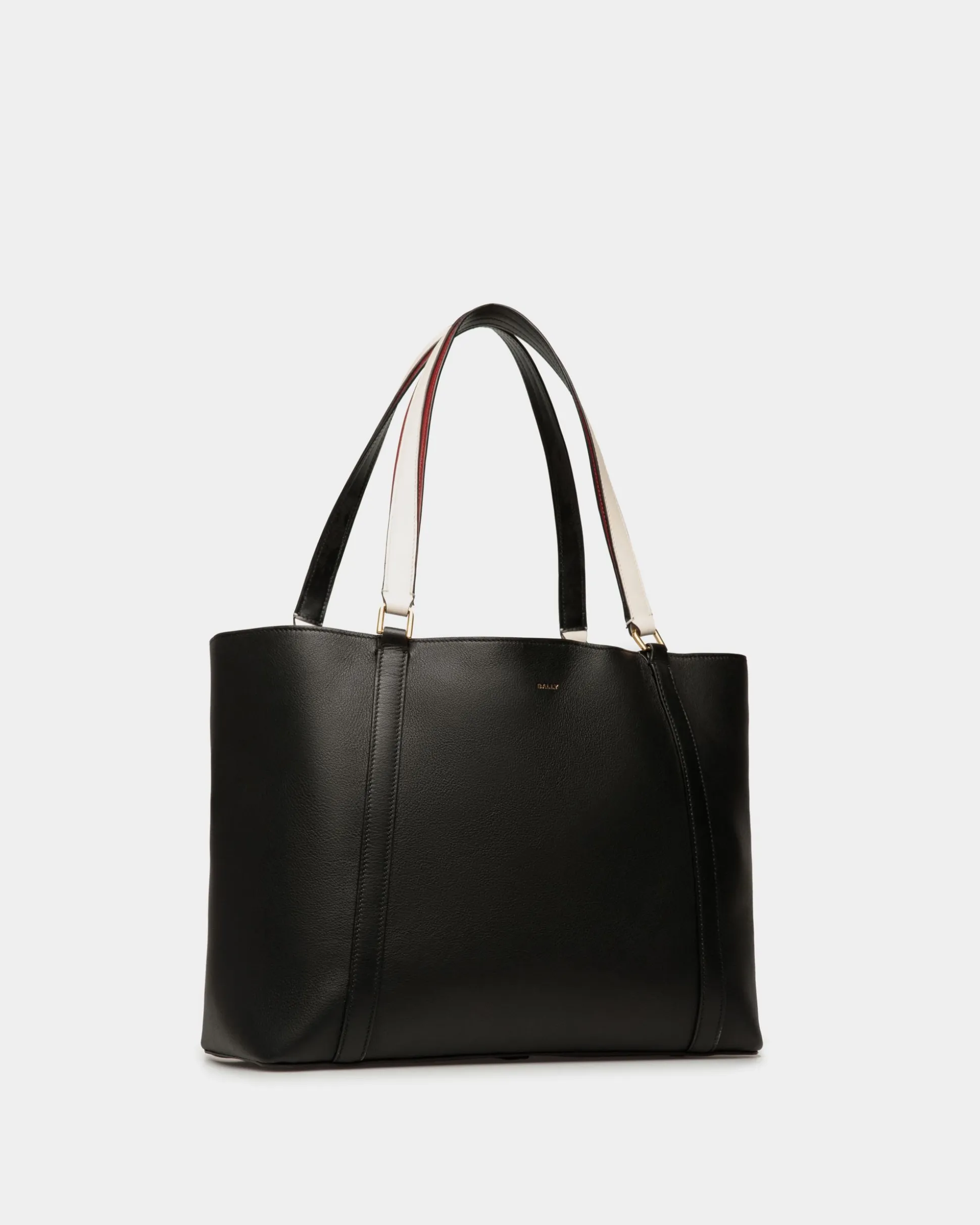 Code Tote Bag in Black Leather