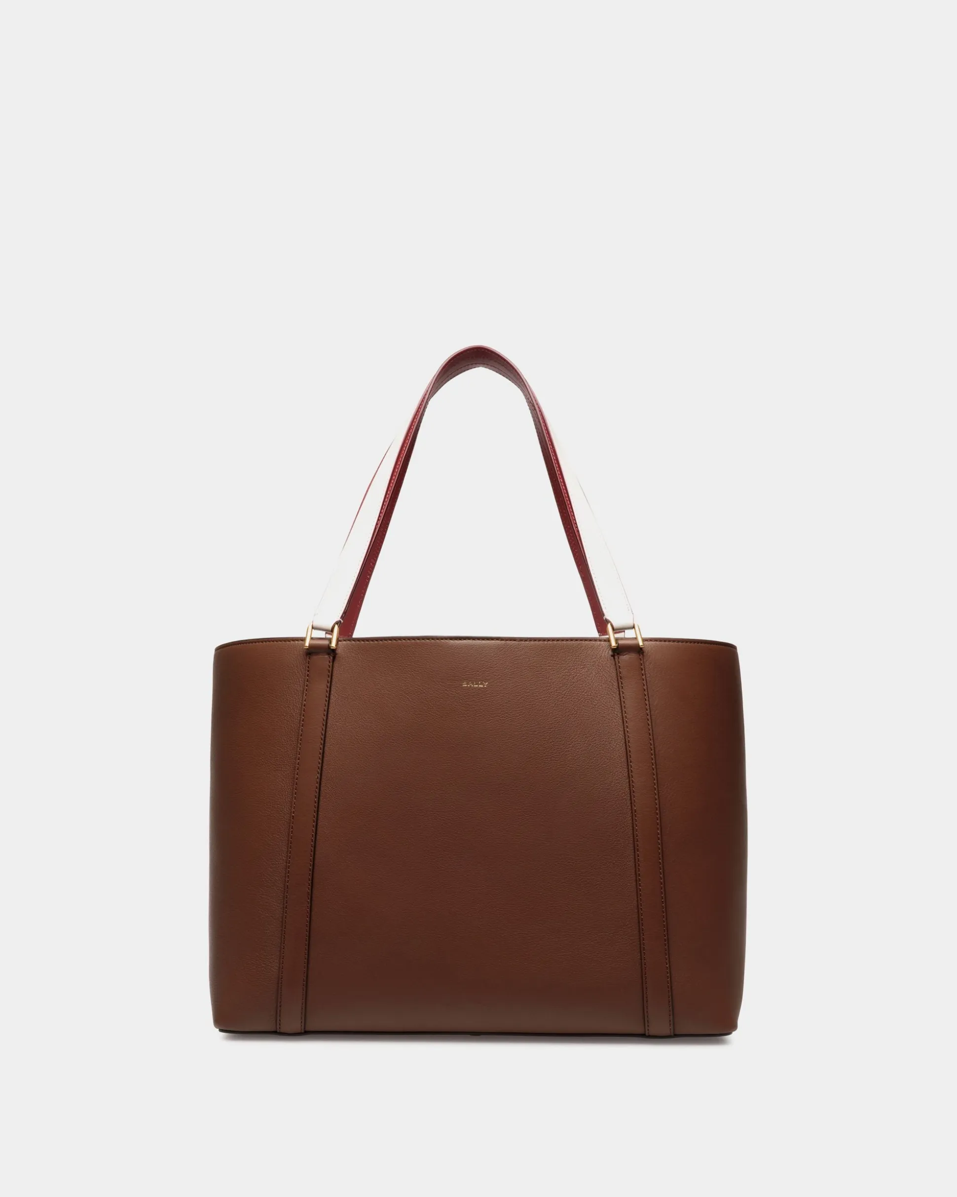 Code Tote Bag In Brown Leather