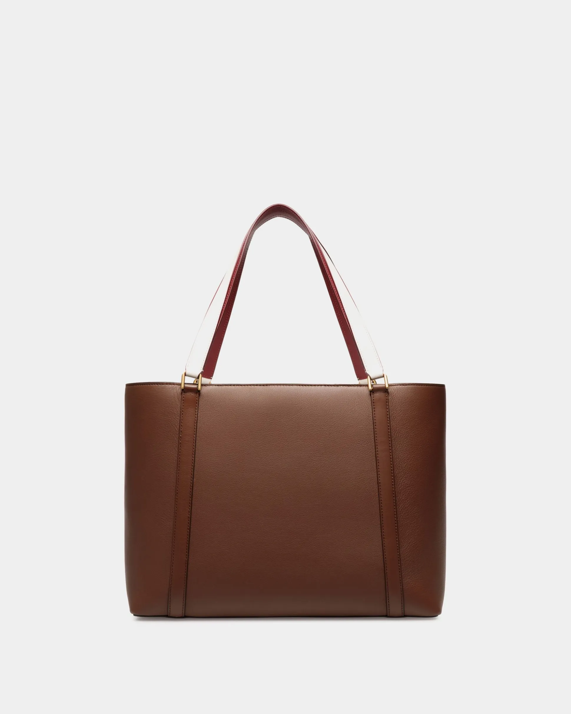 Code Tote Bag In Brown Leather