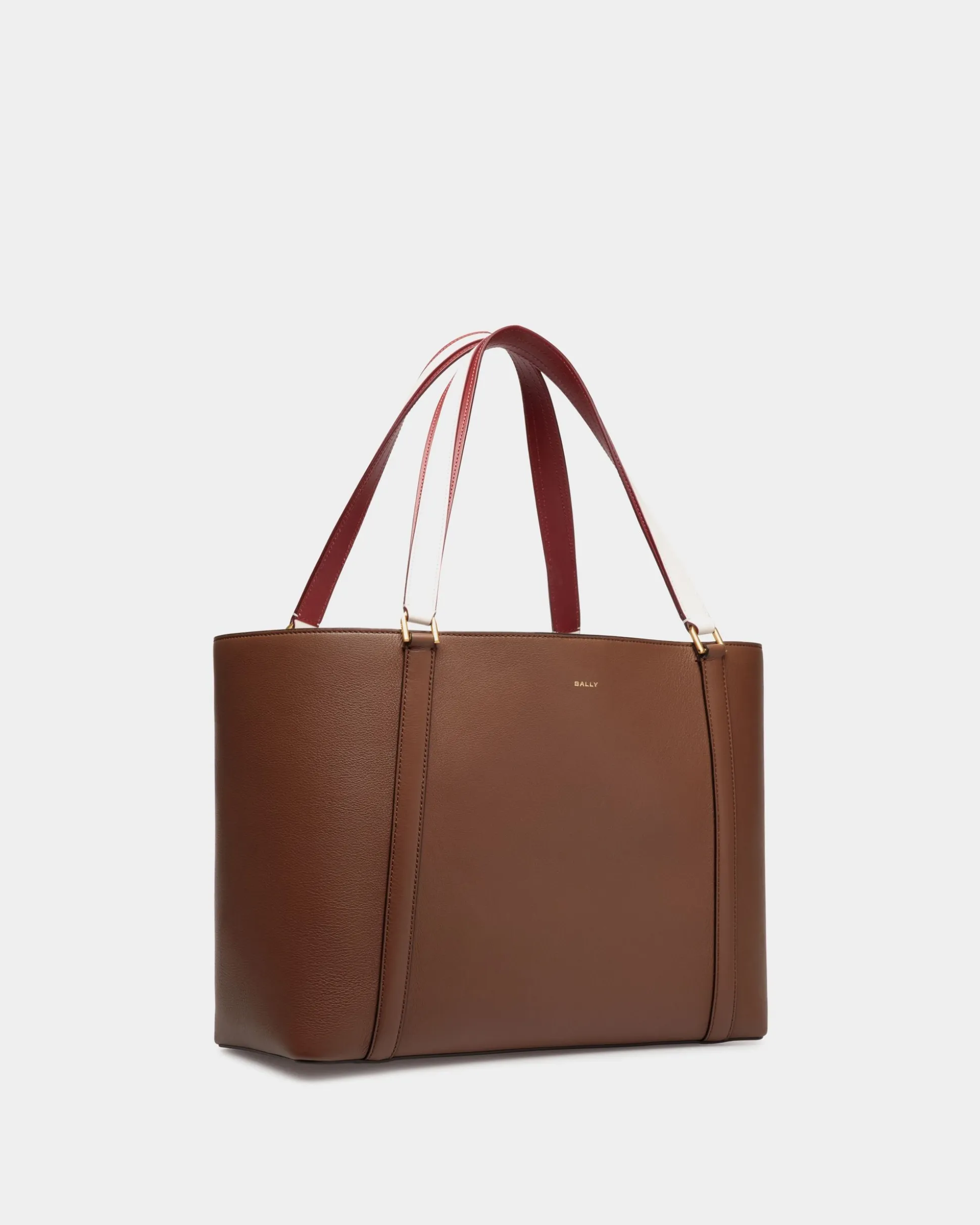 Code Tote Bag In Brown Leather