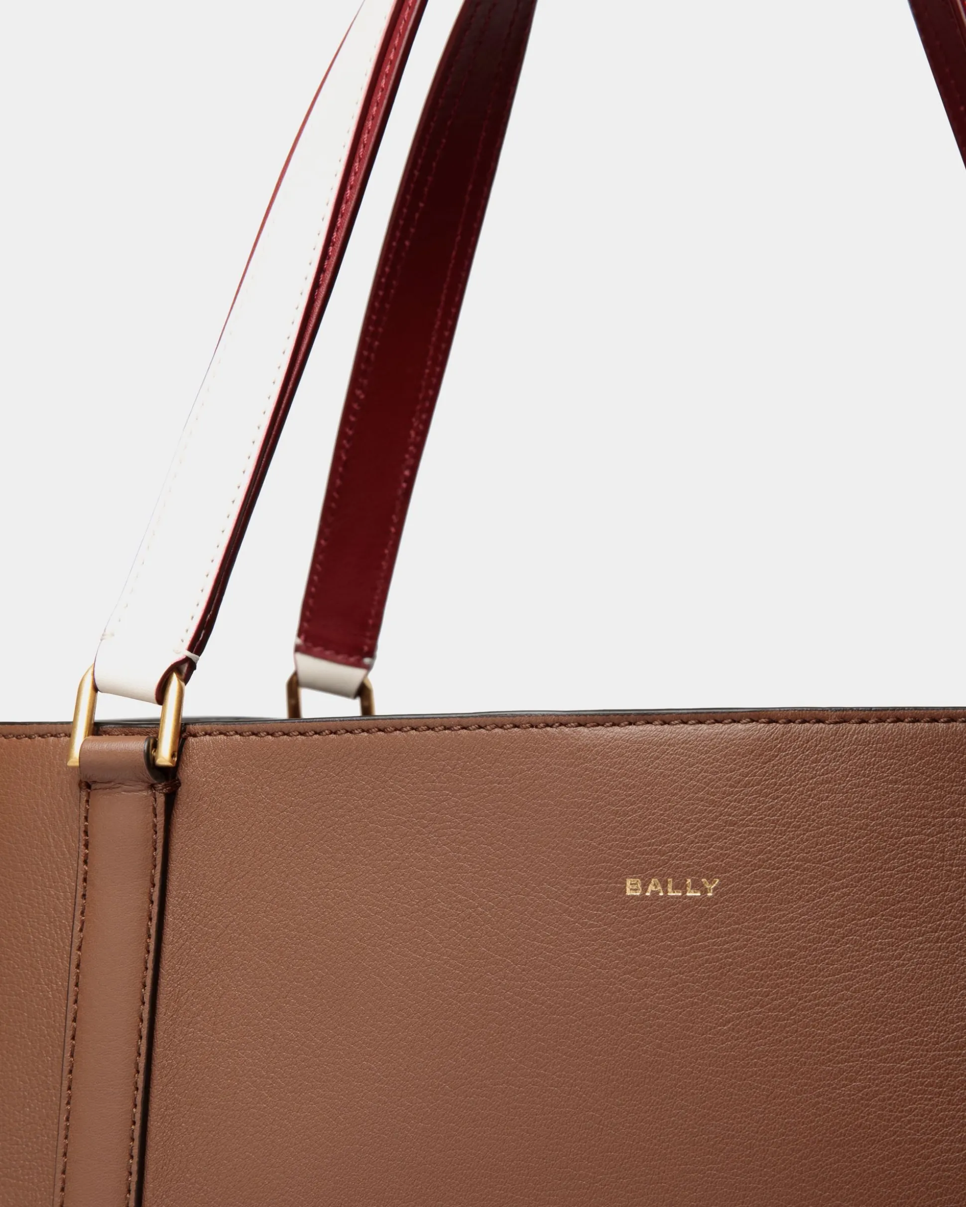 Code Tote Bag In Brown Leather