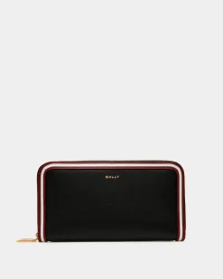 Code Zip Around Wallet In Black Leather