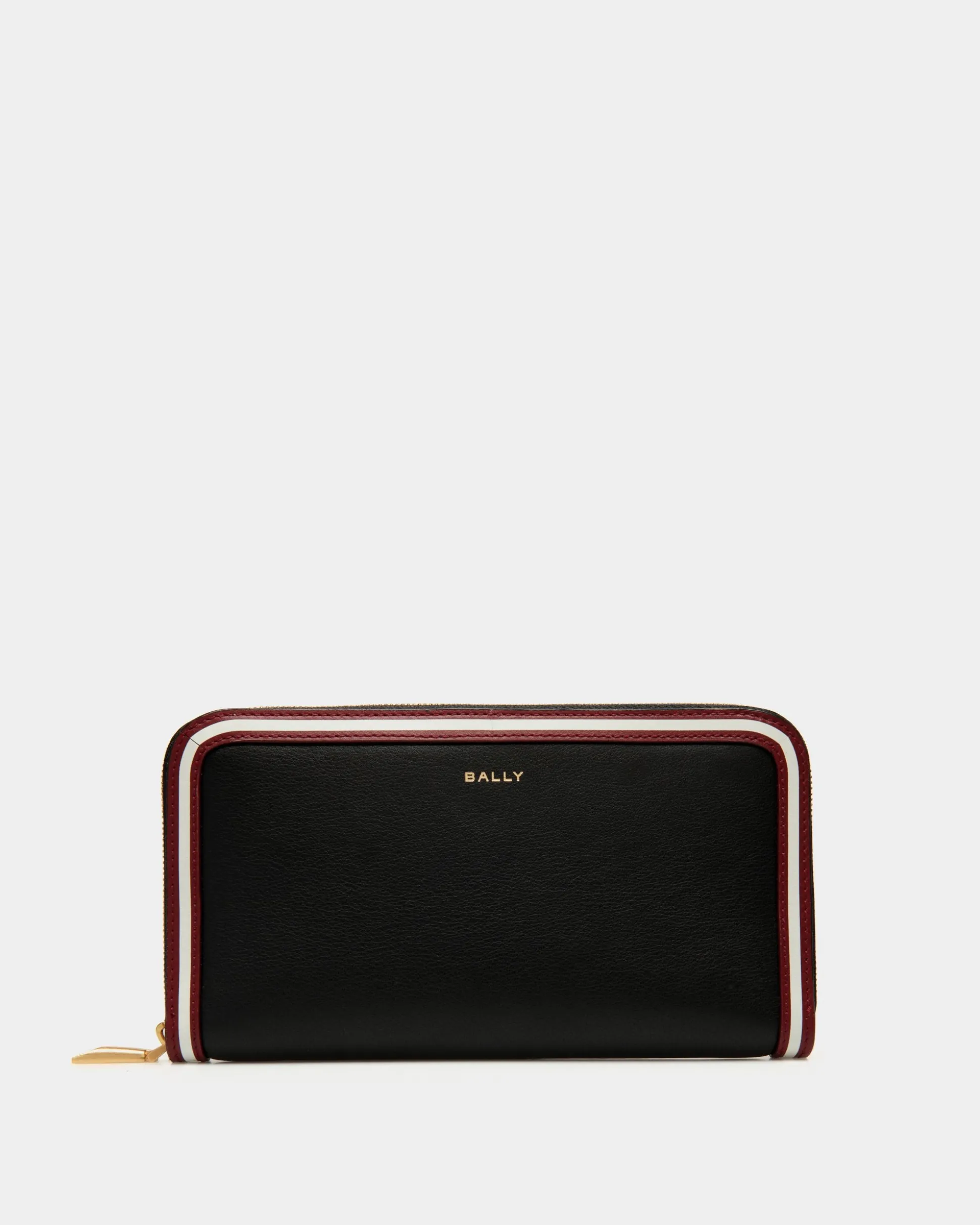 Code Zip Around Wallet In Black Leather