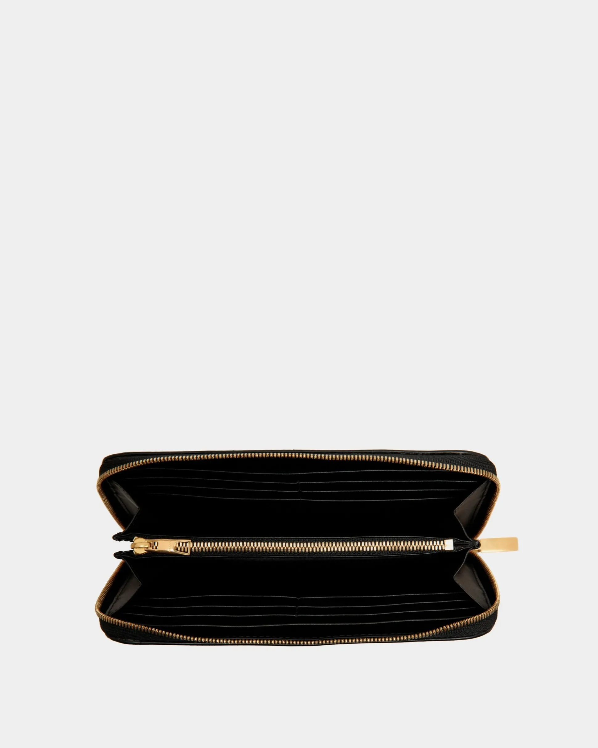 Code Zip Around Wallet In Black Leather