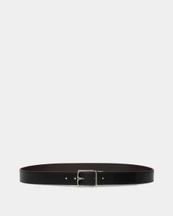 Country 35mm Reversible And Adjustable Belt In Black And Ebano Leather