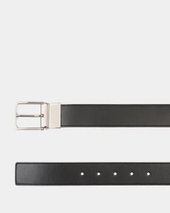 Country 35mm Reversible And Adjustable Belt In Black And Ebano Leather