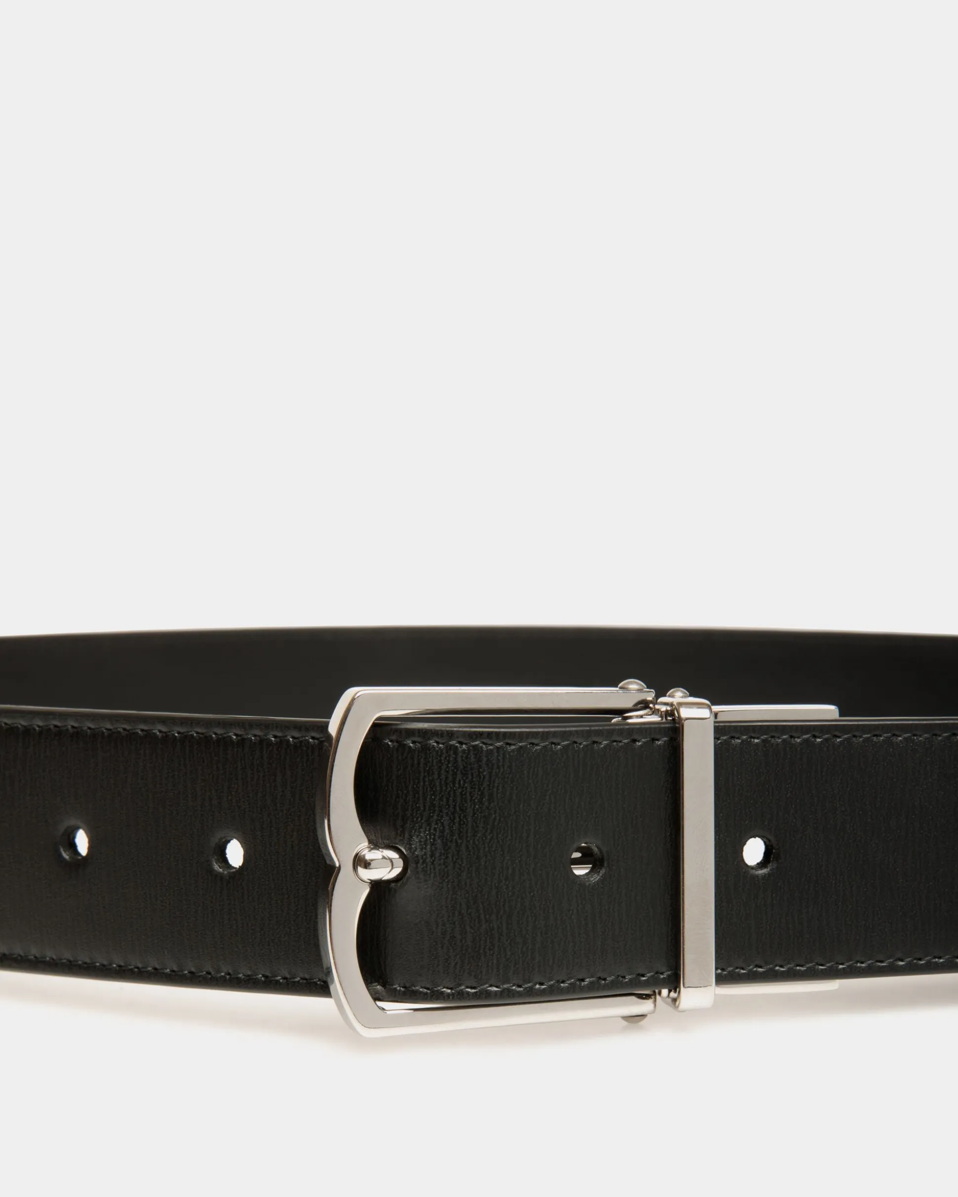 Country 35mm Reversible And Adjustable Belt In Black Leather