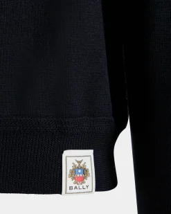 Crewneck in Navy Blue Cashmere Silk