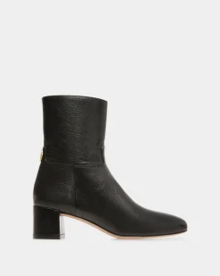 Daily Emblem Booties In Black Leather