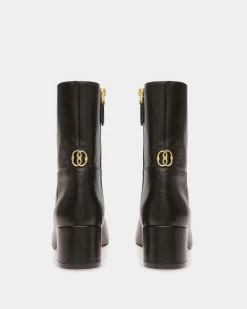 Daily Emblem Booties In Black Leather