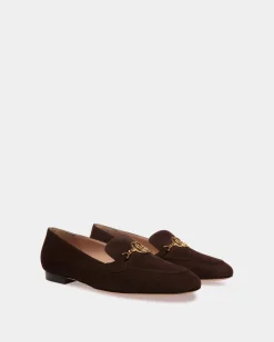 Daily Emblem Loafer in Ebano Suede