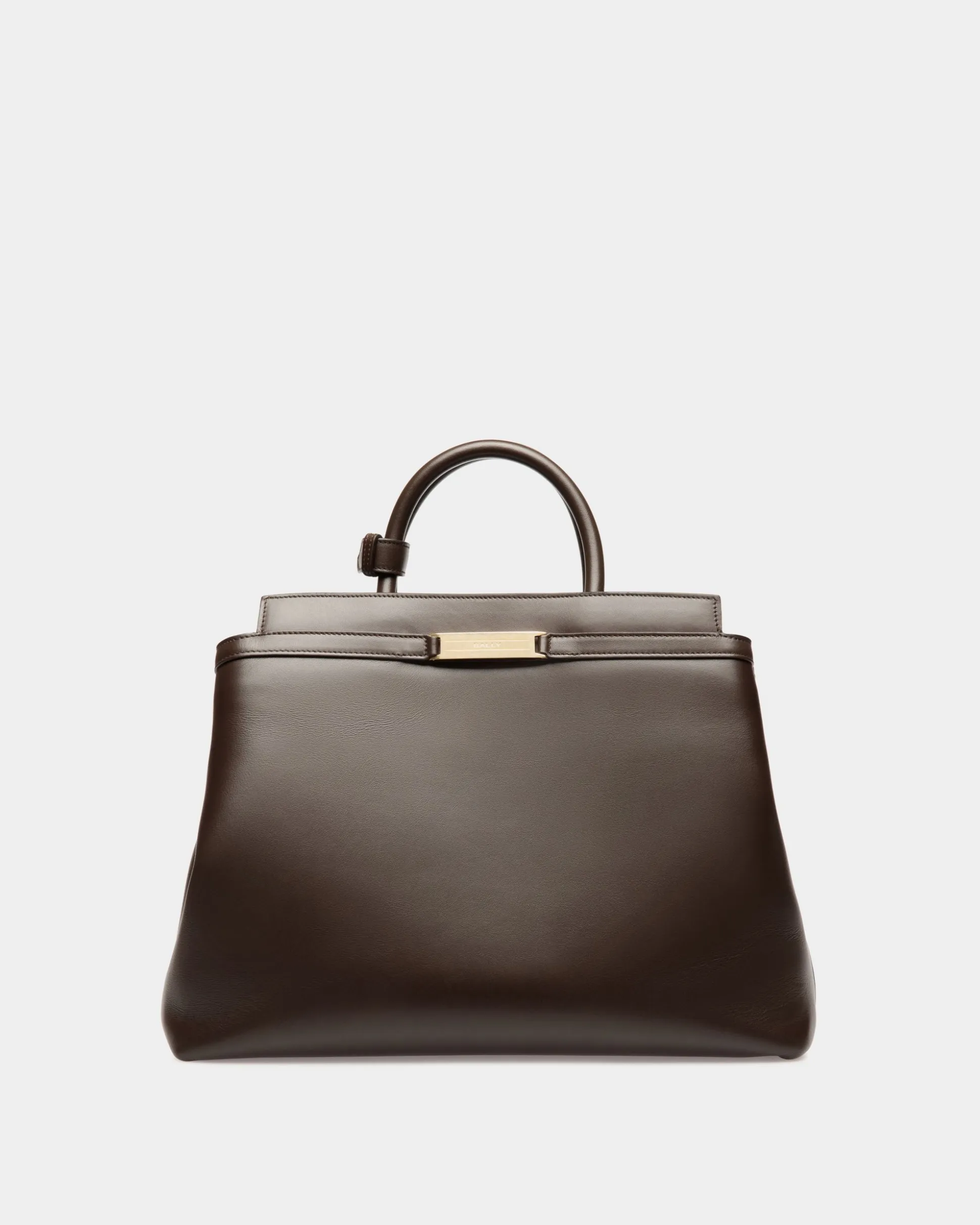 Deco Tote Bag In Ebano Leather