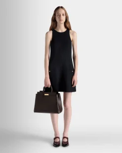 Deco Tote Bag In Ebano Leather