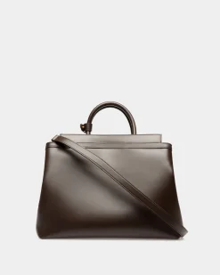 Deco Tote Bag In Ebano Leather