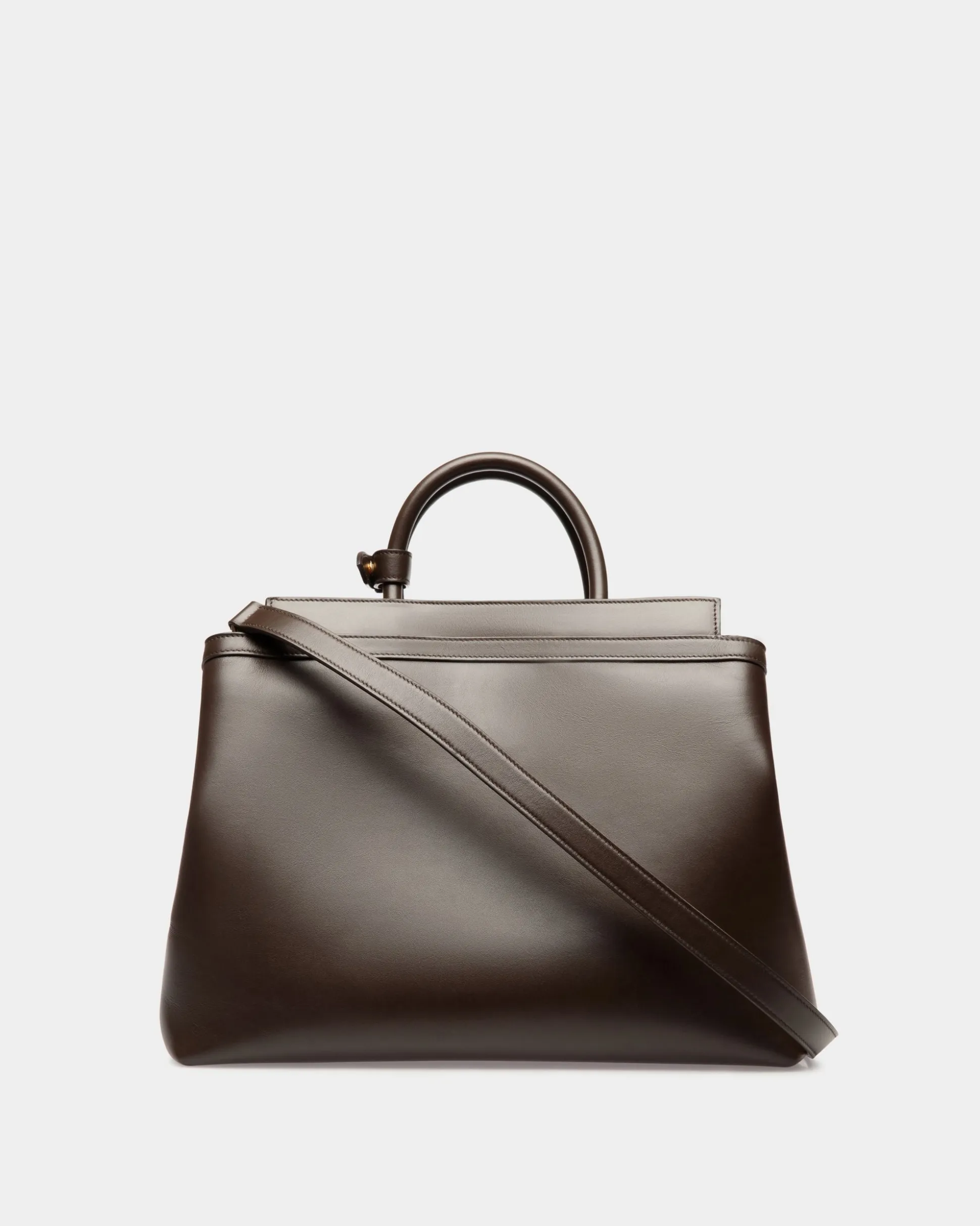 Deco Tote Bag In Ebano Leather
