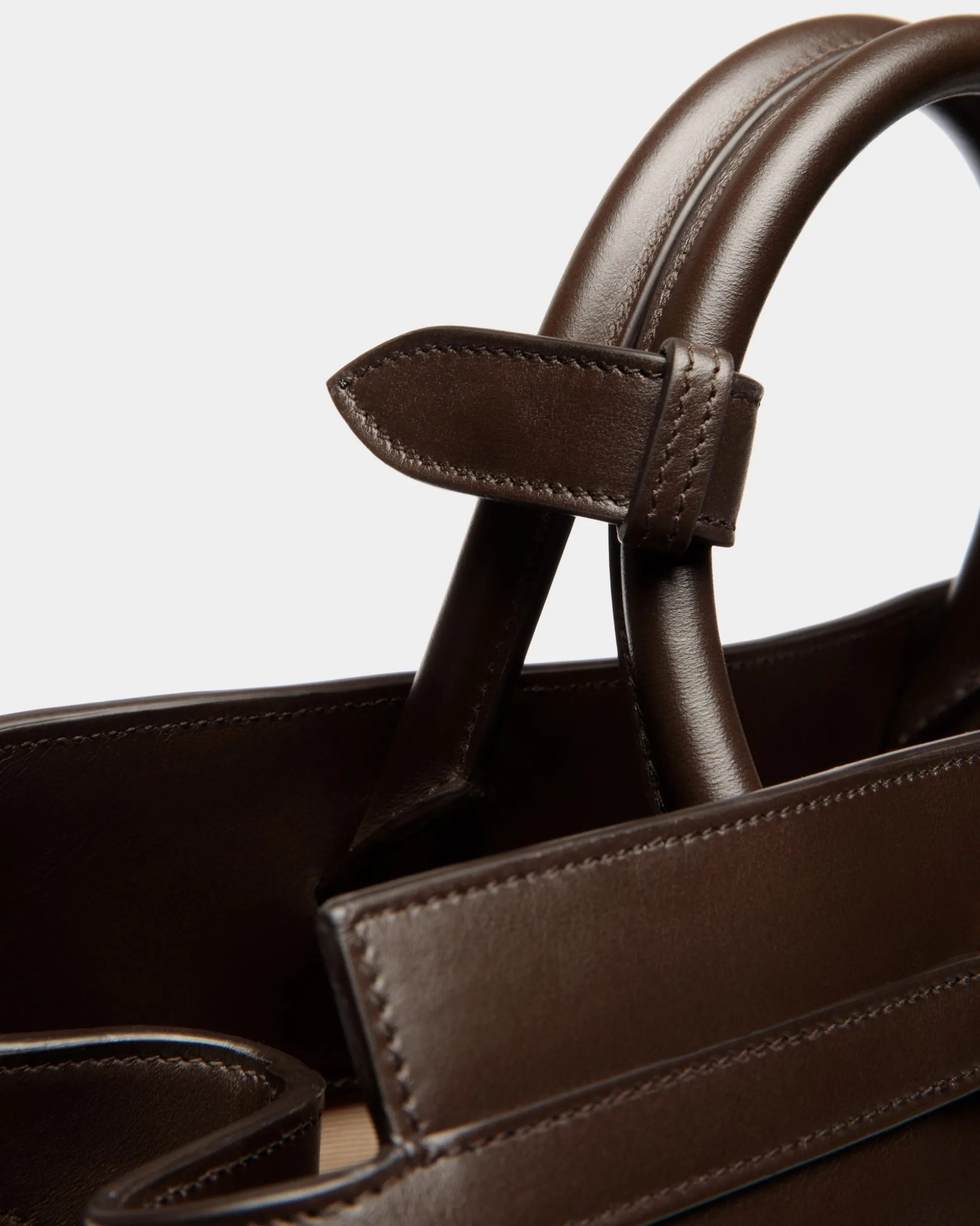 Deco Tote Bag In Ebano Leather