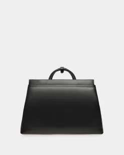 Deco Weekender in Black Leather