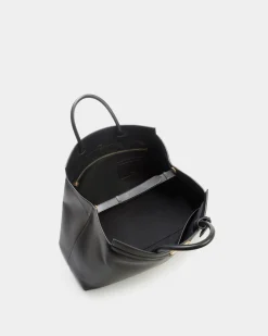 Deco Weekender in Black Leather
