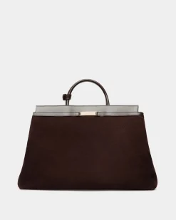 Deco Weekender in Ebano Suede And Leather