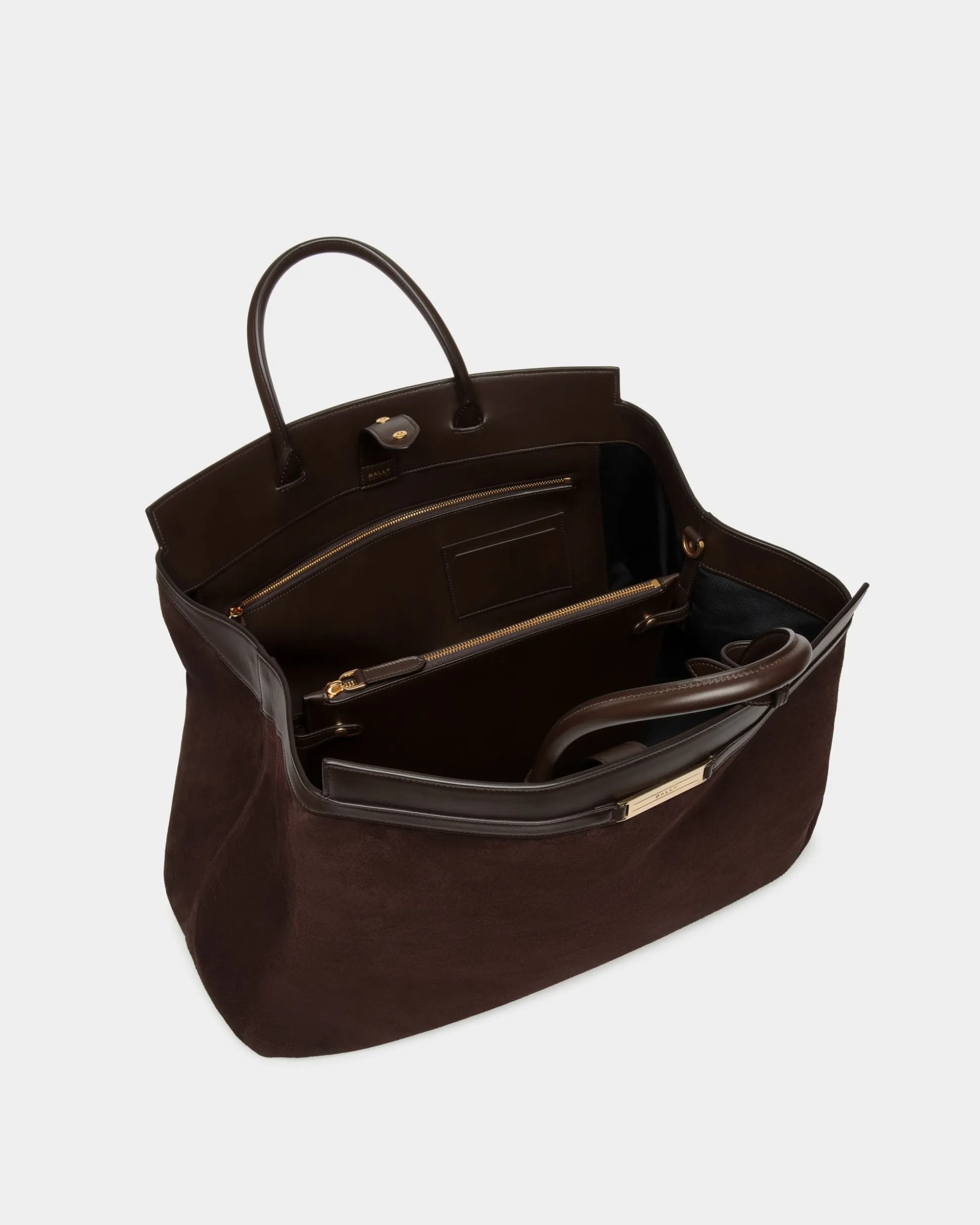 Deco Weekender in Ebano Suede And Leather