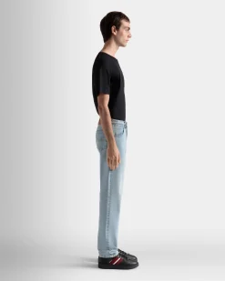 Denim Pants In Light Indigo Cotton
