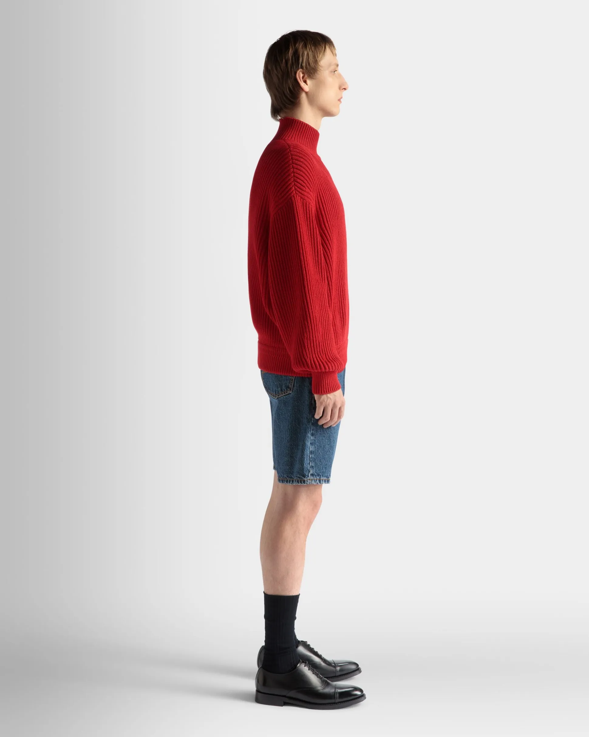 Denim Pants in Medium Blue Cotton