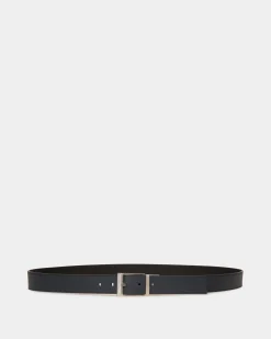 Dress Belt In Midnight And Black Leather