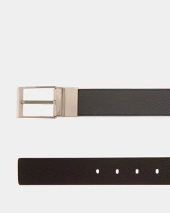 Dress Belt In Midnight And Black Leather
