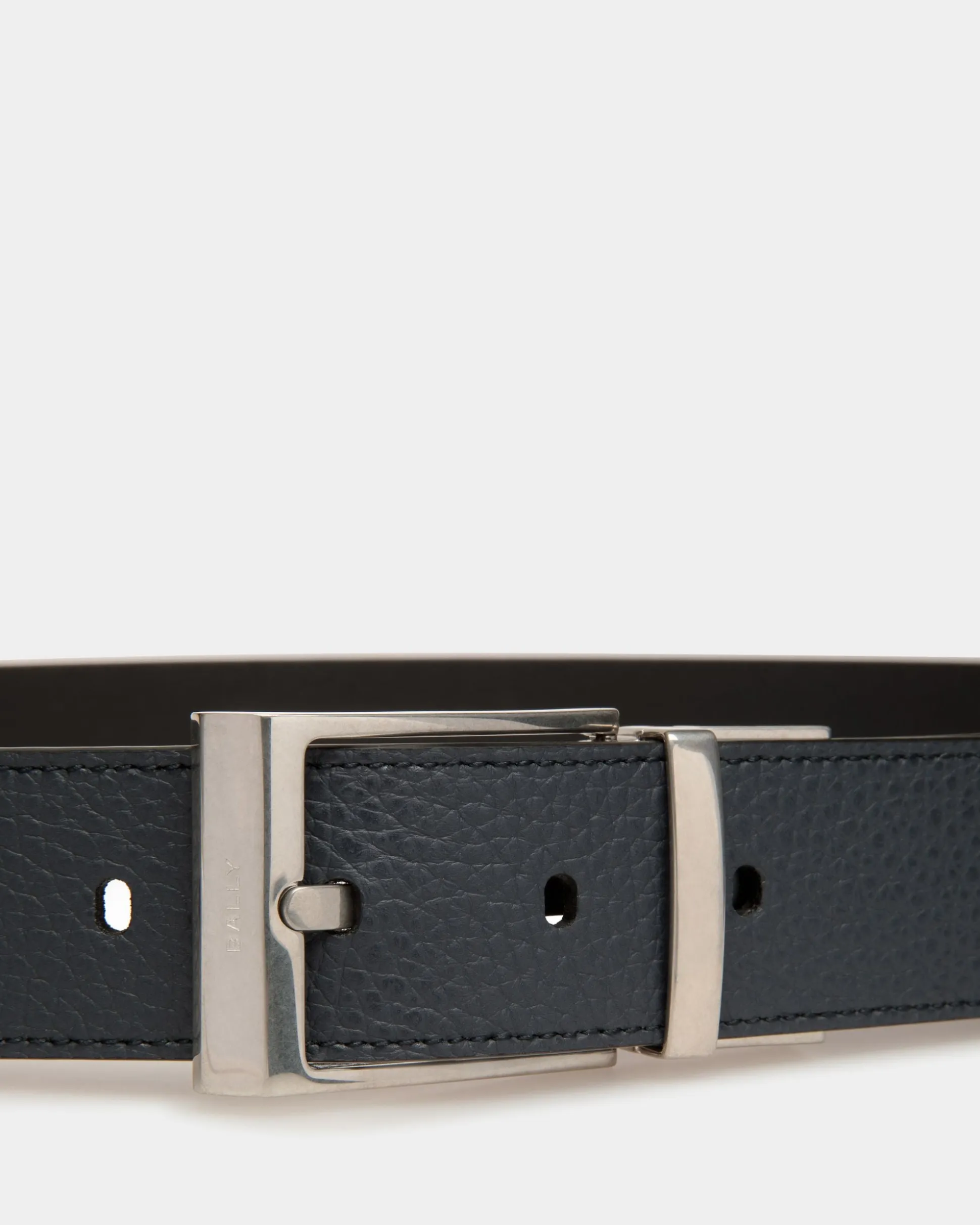 Dress Belt In Midnight And Black Leather
