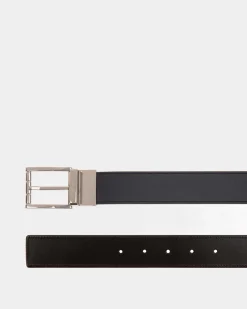 Dress Belt In Midnight Leather