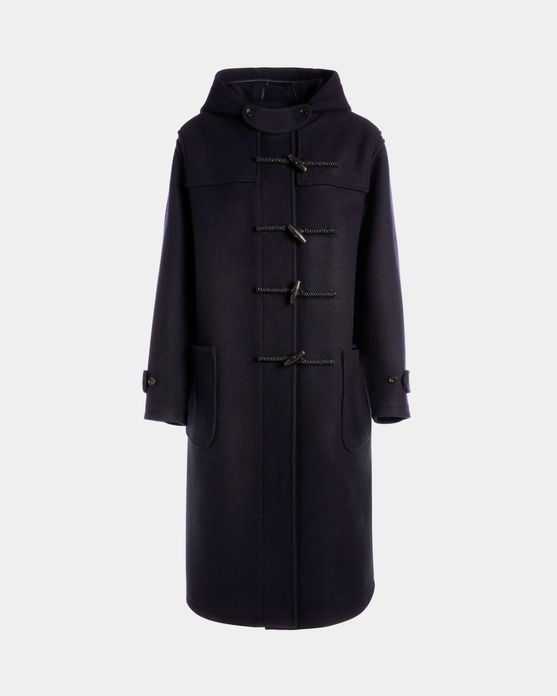 Duffel Coat In Navy Blue Wool