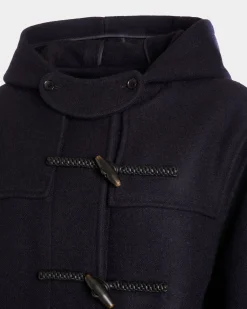 Duffel Coat In Navy Blue Wool