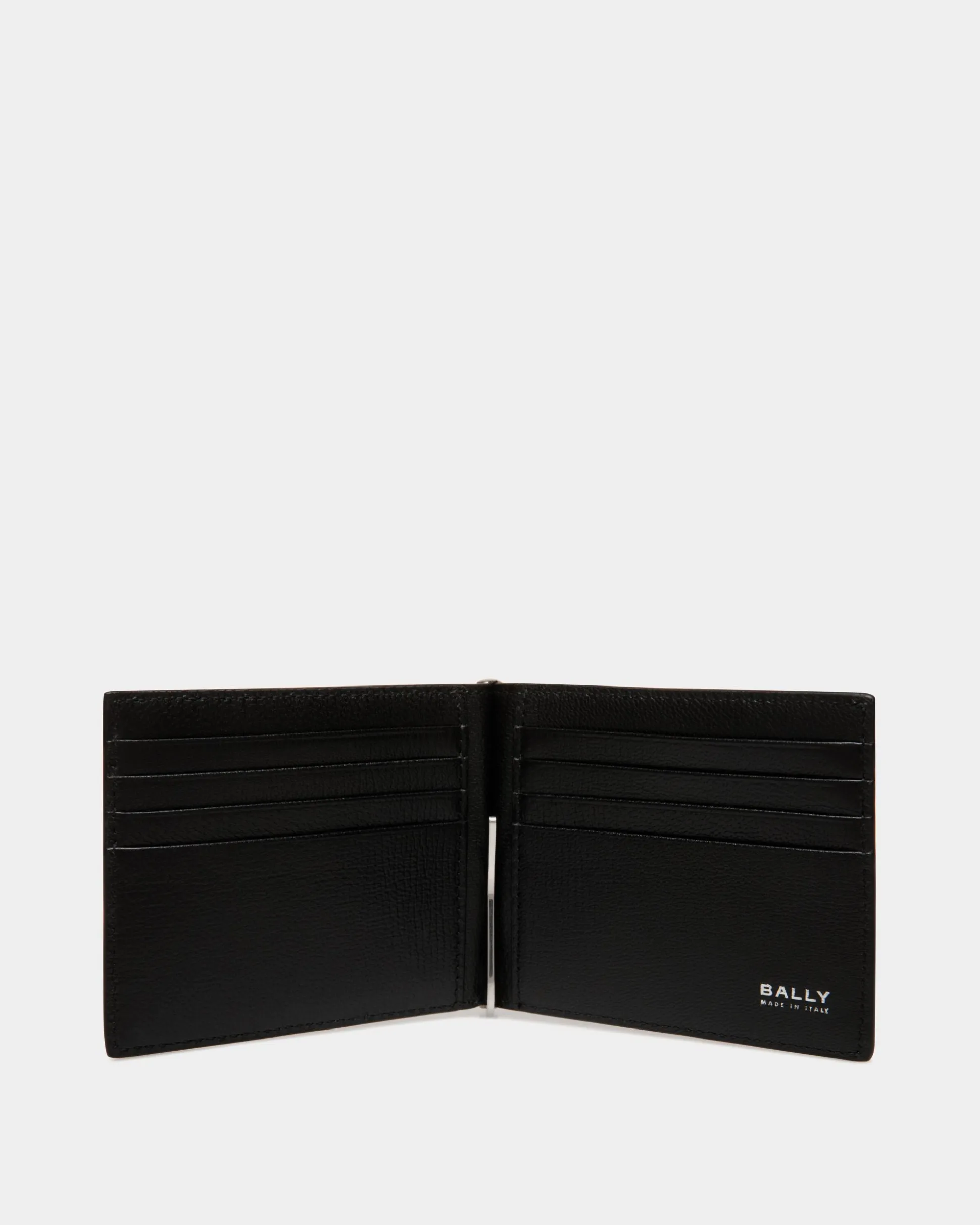 Easy Bally Bifold In Black Leather