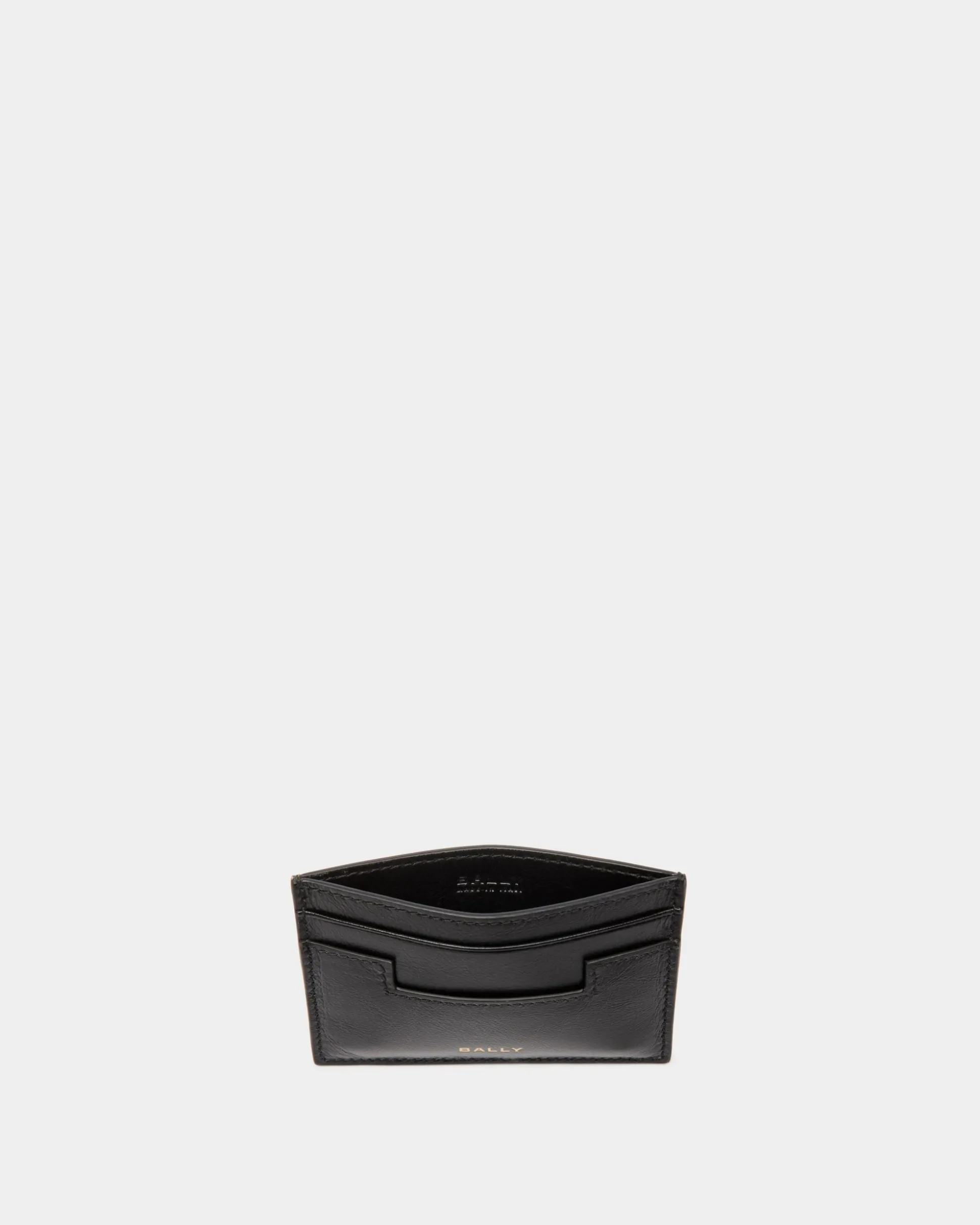 Easy Bally Card Holder In Black Leather