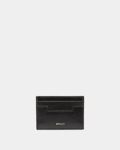 Easy Bally Card Holder In Black Leather