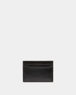 Easy Bally Card Holder In Black Leather