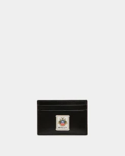Easy Bally Card Holder In Black Leather