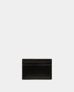 Easy Bally Card Holder In Black Leather