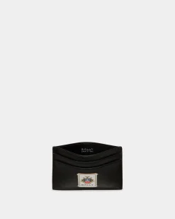 Easy Bally Card Holder In Black Leather