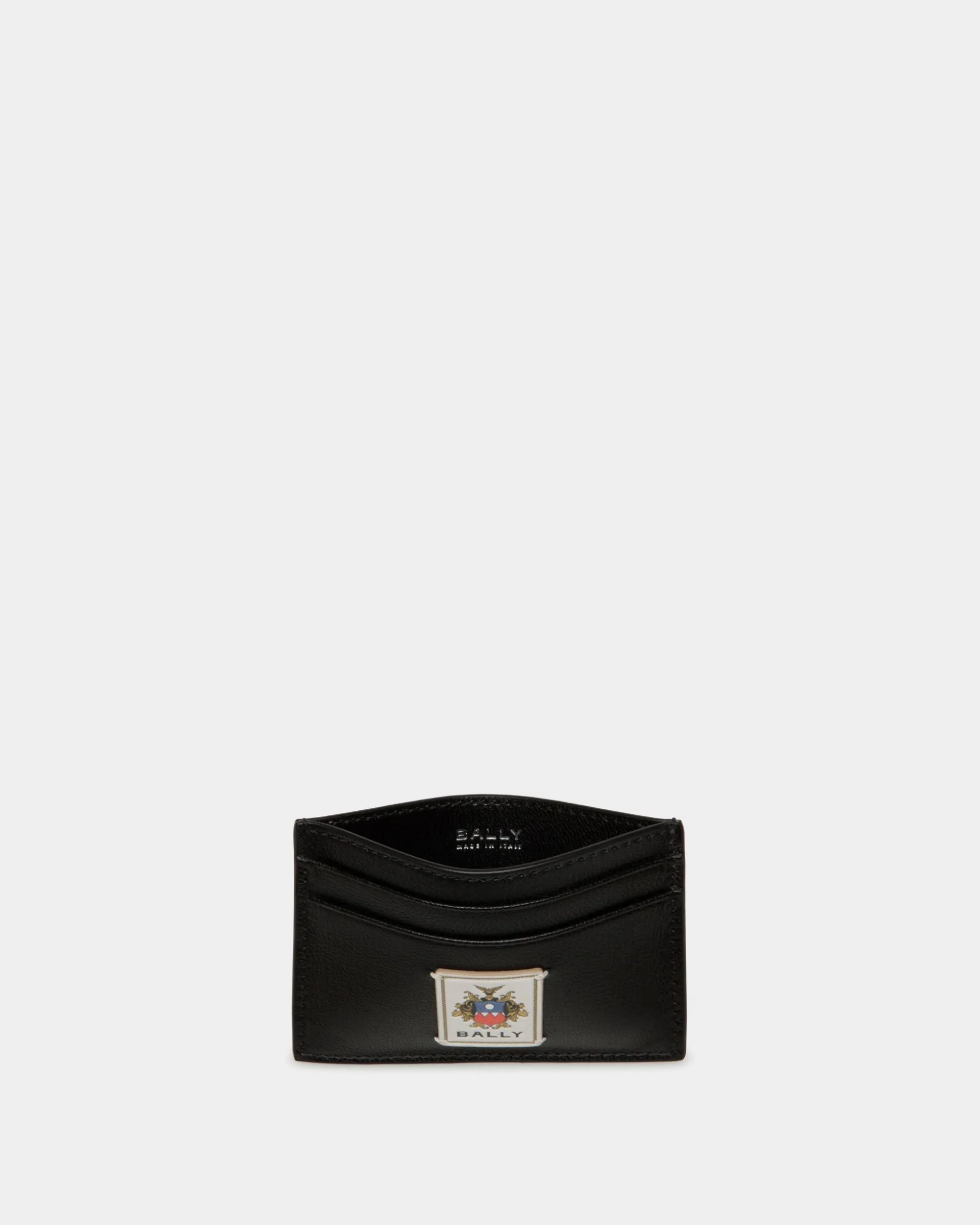 Easy Bally Card Holder In Black Leather