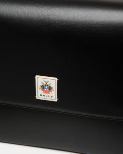 Easy Bally Messenger Bag In Black Leather