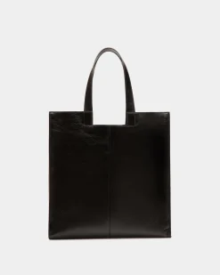 Easy Bally Tote Bag In Black Leather with Studs