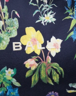Easy Bally Tote Bag In Mountain Flower Print Canvas And Leather