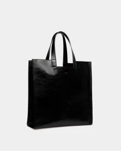 Easy Bally Tote In Black Leather