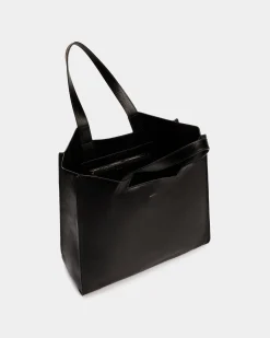 Easy Bally Tote In Black Leather