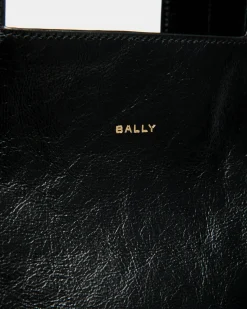 Easy Bally Tote In Black Leather