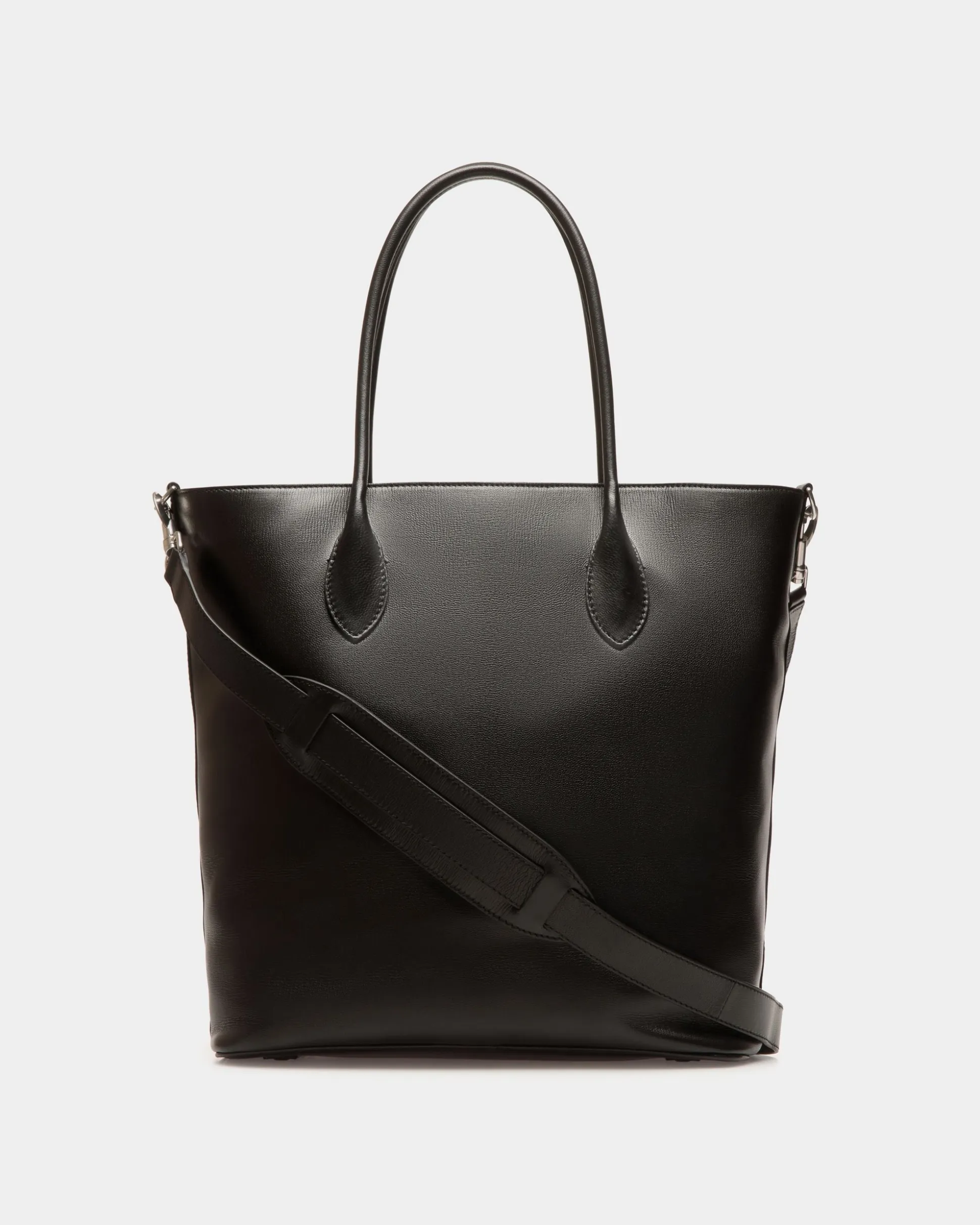 Easy Bally Tote In Black Leather