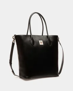 Easy Bally Tote In Black Leather